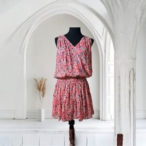 Ramy Brook Perry Abstract-print Blouson Dress - size Large
